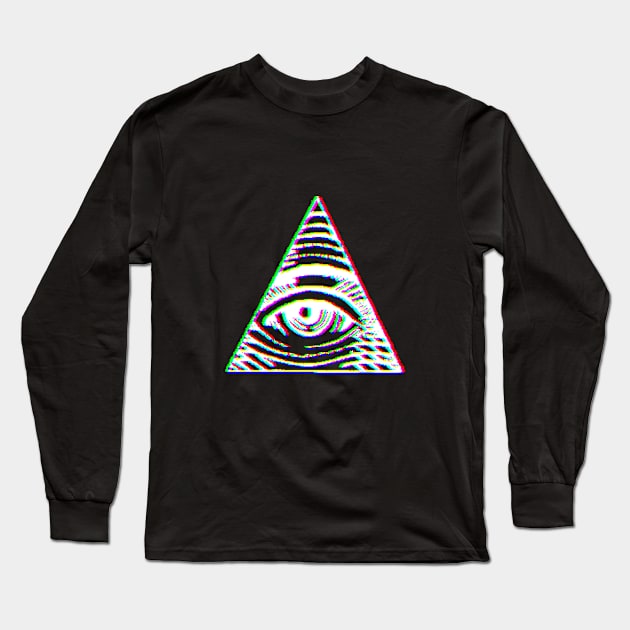 VHS Illuminati Long Sleeve T-Shirt by pixtees